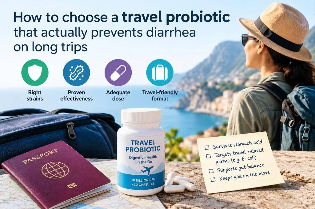 How to choose a travel probiotic that actually prevents diarrhea on long trips?