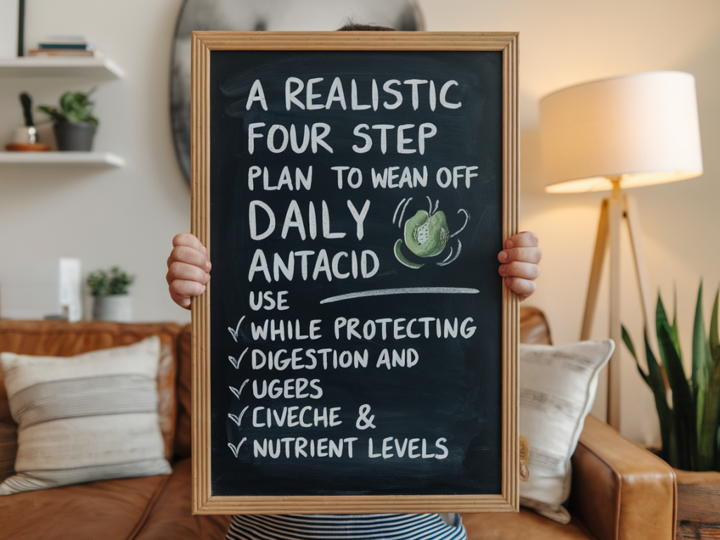 A realistic four-step plan to wean off daily antacid use while protecting digestion and nutrient levels